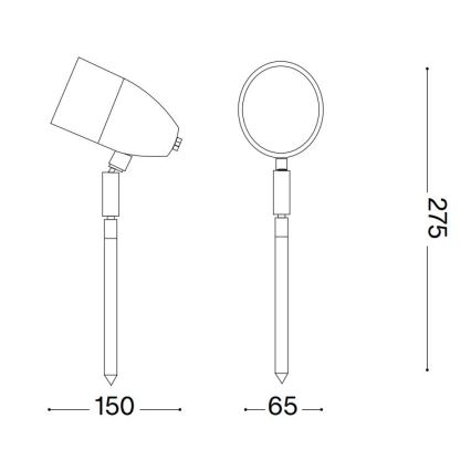 Ideal Lux - Lampada da esterno INSIDE 1xG9/15W/230V 27,5 cm IP54 nero
