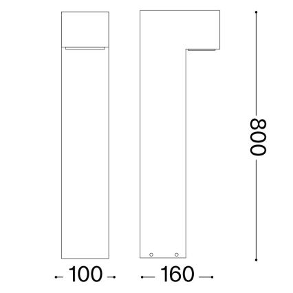 Ideal Lux - Lampada da esterno SIRIO 2xG9/15W/230V IP44 antracite