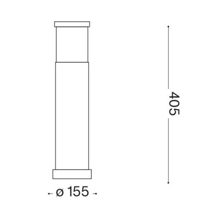 Ideal Lux - Lampada da esterno TRONCO 1xE27/42W/230V 40 cm IP65 marrone