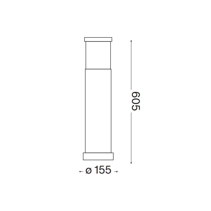Ideal Lux - Lampada da esterno TRONCO 1xE27/42W/230V 60,5 cm IP65 marrone