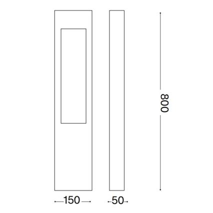 Ideal Lux - Lampada da esterno VEGA 1xG9/15W/230V 80 cm IP44 marrone
