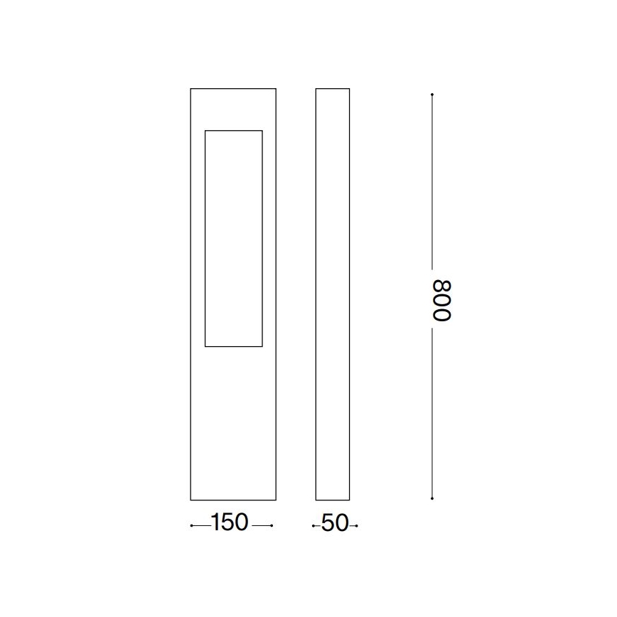 Ideal Lux - Lampada da esterno VEGA 1xG9/15W/230V 80 cm IP44 marrone