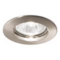 Ideal Lux - Lampada da incasso 1xGU10/28W/230V nichel