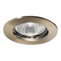 Ideal Lux - Lampada da incasso JAZZ 1xGU10/50W/230V bronzo