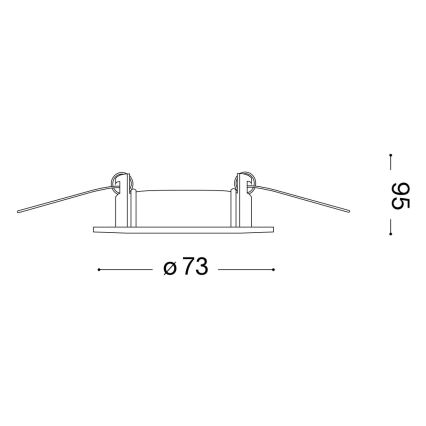 Ideal Lux - Lampada da incasso JAZZ 1xGU10/50W/230V nero