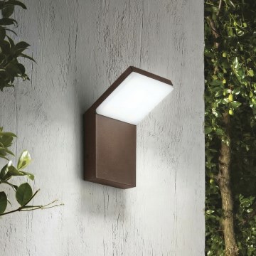 Ideal Lux - Lampada da parete LED per esterni STYLE LED/8,5W/230V 3000K CRI 90 IP54 marrone
