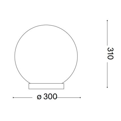 Ideal Lux - Lampada da tavolo CARTA 1xE27/25W/230V diametro 30 cm bianco