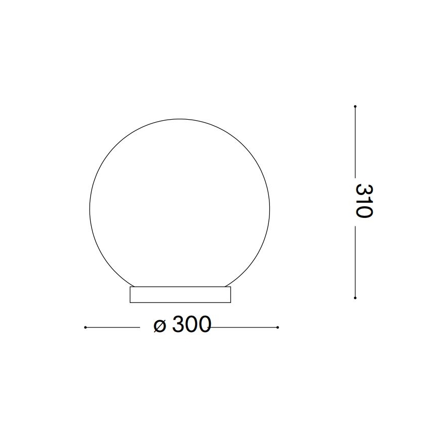 Ideal Lux - Lampada da tavolo CARTA 1xE27/25W/230V diametro 30 cm bianco