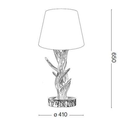 Ideal Lux - Lampada da tavolo CHALET 1xE27/60W/230V corna
