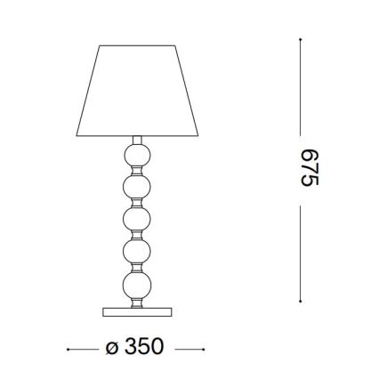 Ideal Lux - Lampada da tavolo di cristallo QUEEN 1xE27/60W/230V oro