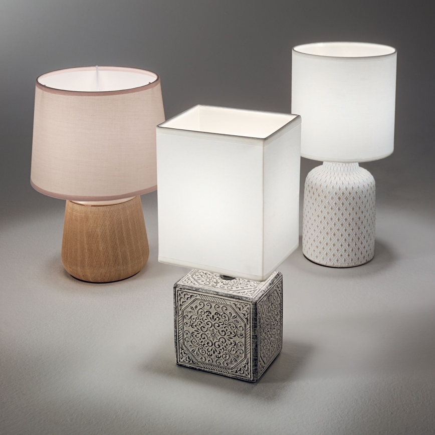 Ideal Lux - Lampada da tavolo KALI 1xE14/40W/230V ceramiche/color crema/beige