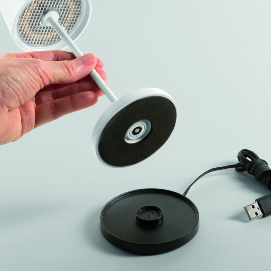 Ideal Lux - LED Dimmerabile touch per esterni lampada da tavolo CUTE LED/2,5W/3,7V USB 2200-2700K IP65 bianco