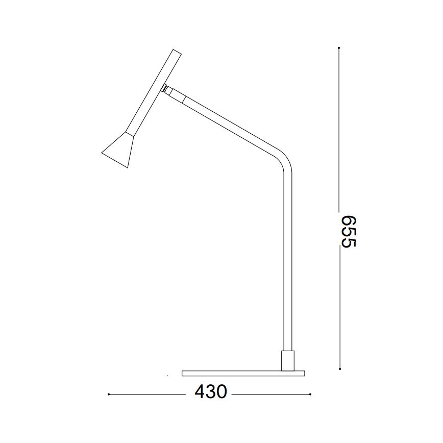 Ideal Lux - Lampada da tavolo LED dimmerabile con funzione Touch DIESIS LED/6,5W/230V CRI 90 nero