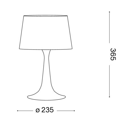 Ideal Lux - Lampada da tavolo LONDON 1xE27/60W/230V bianca