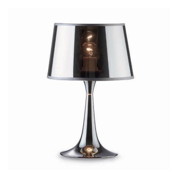 Ideal Lux - Lampada da tavolo LONDON 1xE27/60W/230V cromo lucido