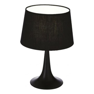 Ideal Lux - Lampada da tavolo LONDON 1xE27/60W/230V nera