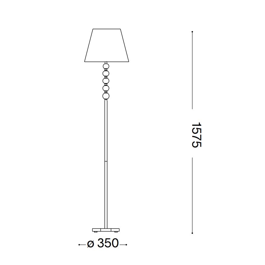 Ideal Lux - Lampada da terra di cristallo QUEEN 1xE27/60W/230V oro