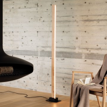 Ideal Lux - Lampada da terra dimmerabile a LED CRAFT LED/26W/230V CRI 90 faggio