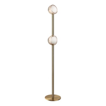 Ideal Lux - Lampada da terra LED BLOOM 2xLED/5,5W/230V CRI 90 oro/beige fumé