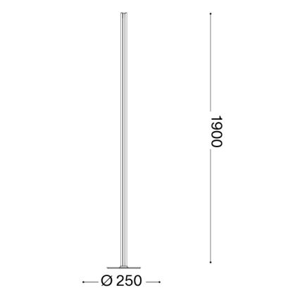 Ideal Lux - Lampada da terra LED dimmerabile DORICA LED/50W/230V CRI 90 antracite