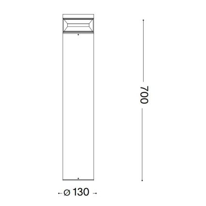Ideal Lux - Lampada LED da esterno BOEING LED/14W/230V diametro 70 cm CRI 90 IP65 marrone