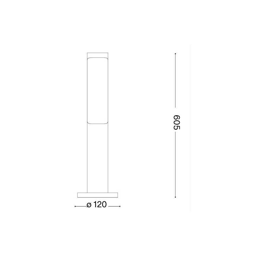 Ideal Lux - Lampada da esterno LED ETERE LED/9,5W/230V 3000K 60 cm CRI 90 IP44 antracite