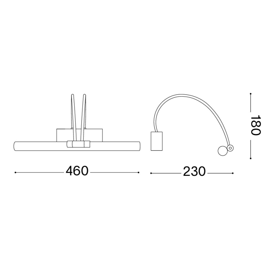 Ideal Lux - Lampada LED da quadro BOW LED/4,6W/230V 46 cm CRI 90 oro