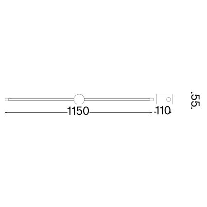Ideal Lux - Lampada LED da quadro FILO LED/16W/230V 115 cm CRI 90 bianco
