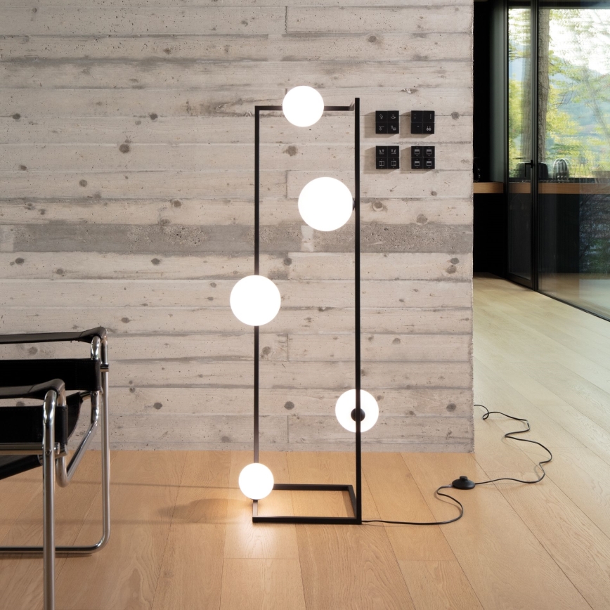 Ideal Lux - Lampada LED da terra ANGOLO 5xG9/3W/230V nero