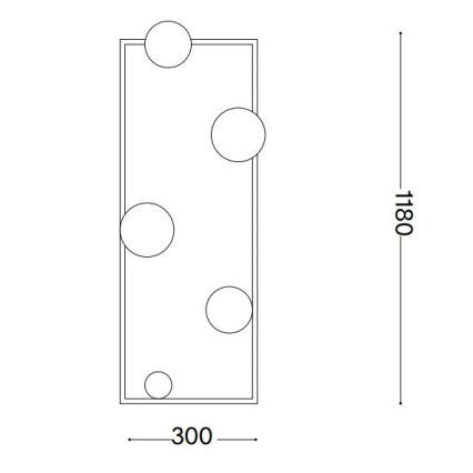 Ideal Lux - Lampada LED da terra ANGOLO 5xG9/3W/230V ottone