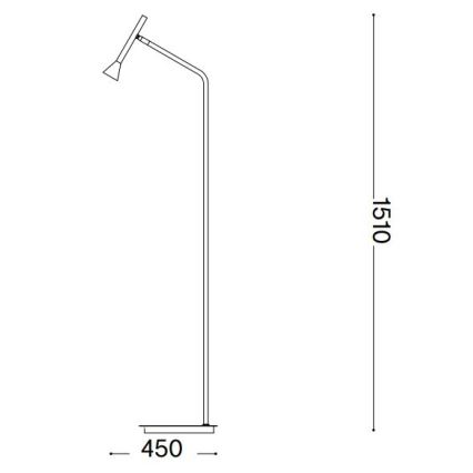 Ideal Lux - Lampada LED da terra DIESIS LED/4,5W/230V CRI 95 nero