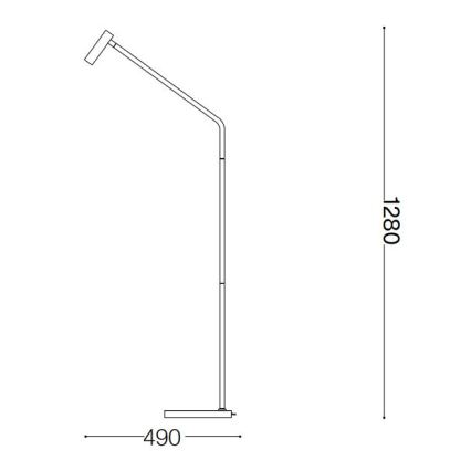 Ideal Lux - Lampada LED da terra EASY LED/3,5W/230V CRI 90 nero