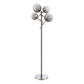 Ideal Lux - Lampada LED da terra EQUINOXE 4xG4/2W/230V cromo lucido/fumé