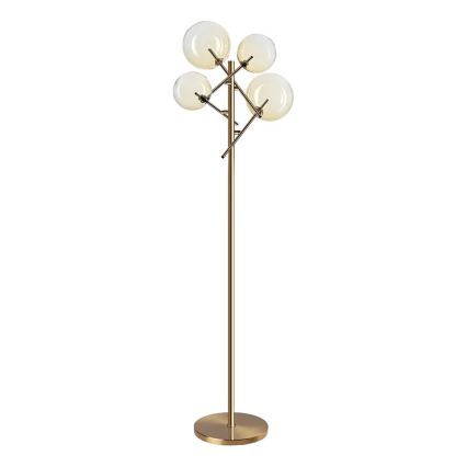 Ideal Lux - Lampada LED da terra EQUINOXE 4xG4/2W/230V ottone/fumé