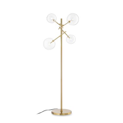 Ideal Lux - Lampada LED da terra EQUINOXE 4xG4/2W/230V ottone/limpido