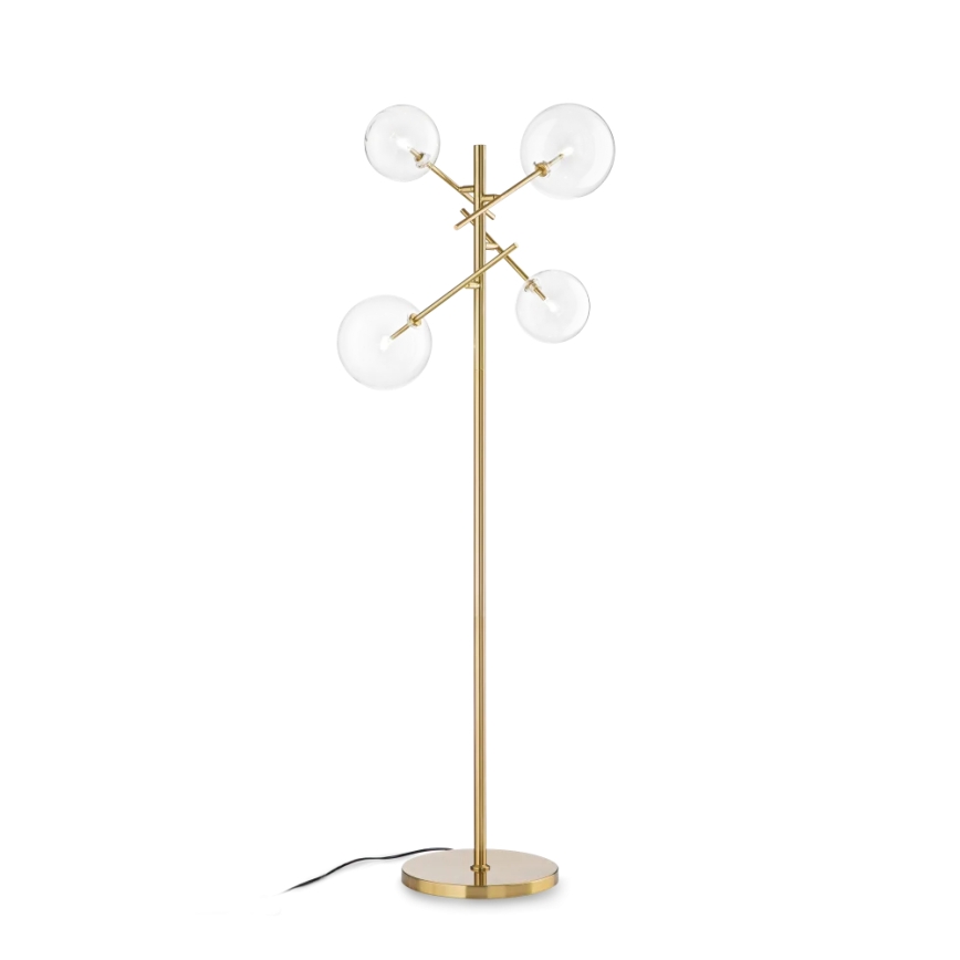 Ideal Lux - Lampada LED da terra EQUINOXE 4xG4/2W/230V ottone/limpido