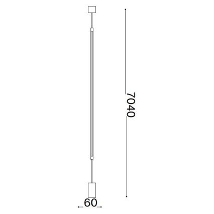 Ideal Lux - Lampada LED da terra FILO LED/14W/230V 2700K CRI 90 ottone