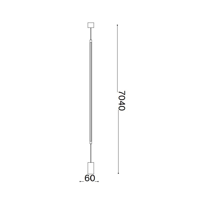 Ideal Lux - Lampada LED da terra FILO LED/14W/230V 2700K CRI 90 ottone