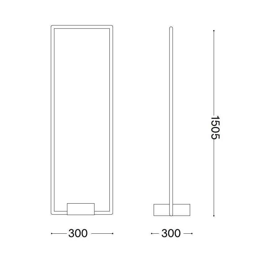 Ideal Lux - Lampada LED da terra FRAME LED/30W/230V nero