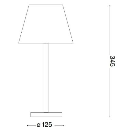 Ideal Lux - Lampada LED dimmerabile a tocco LOLITA LED/2,8W/5V 2200 mAh IP54 nera
