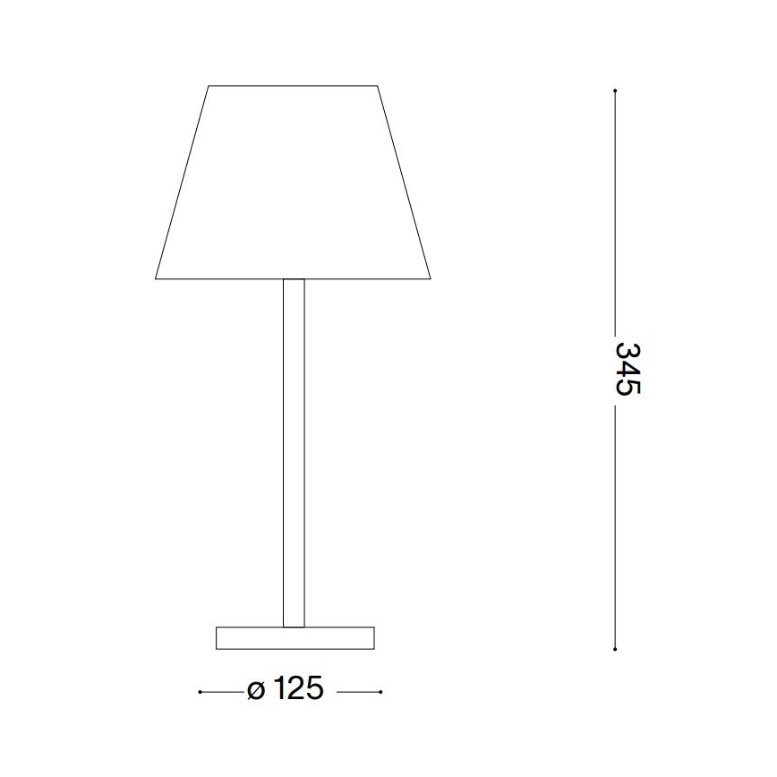Ideal Lux - Lampada LED dimmerabile a tocco LOLITA LED/2,8W/5V 2200 mAh IP54 nera