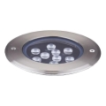 Ideal Lux - Lampada LED segnapasso FLOOR LED/12W/230V diametro 14 cm CRI 90 IP67 cromo lucido