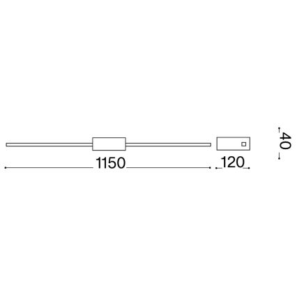 Ideal Lux - Lampada per quadri a LED ESSENCE LED/19W/230V 3000K CRI 90 115 cm ottone