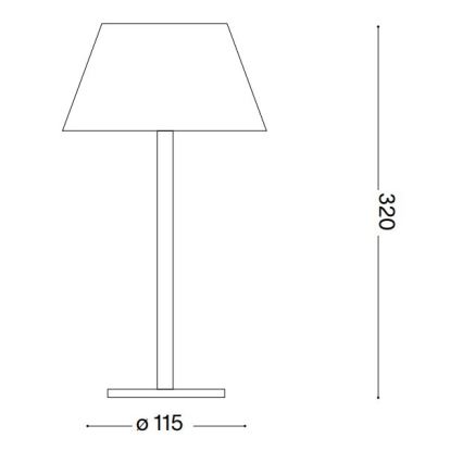 Ideal Lux - Lampada da esterno dimmerabile a LED con touch PURE LED/1,5W/3,7V 2200 mAh CRI 90 IP54 marrone