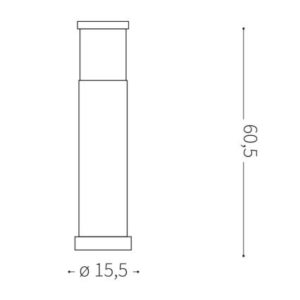 Ideal Lux - Lampadaire extérieur 1xE27/42W/230V 60 cm IP44 anthracite