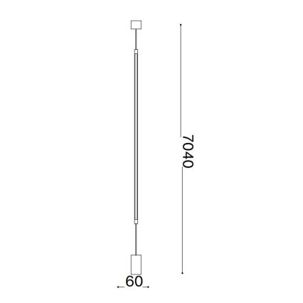 Ideal Lux - Lampadaire FILO LED/14W/230V 3000K CRI 90 noir