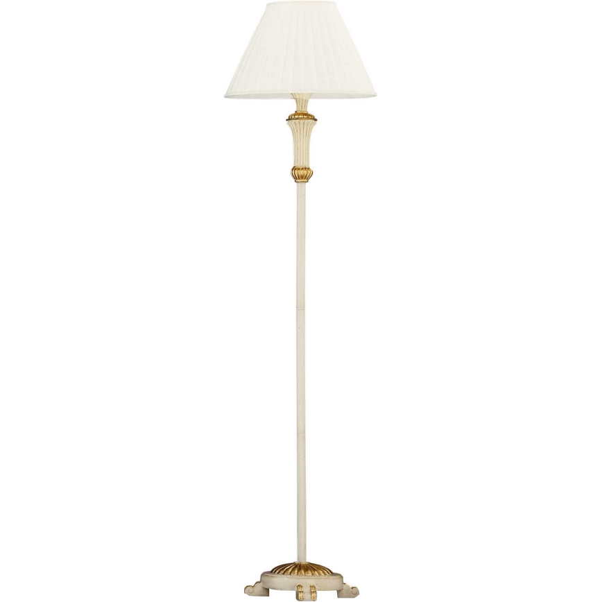Ideal Lux - Lampadaire FIRENZE 1xE14/40W/230V blanc/doré