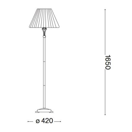 Ideal Lux - Lampadaire FIRENZE 1xE14/40W/230V blanc/doré
