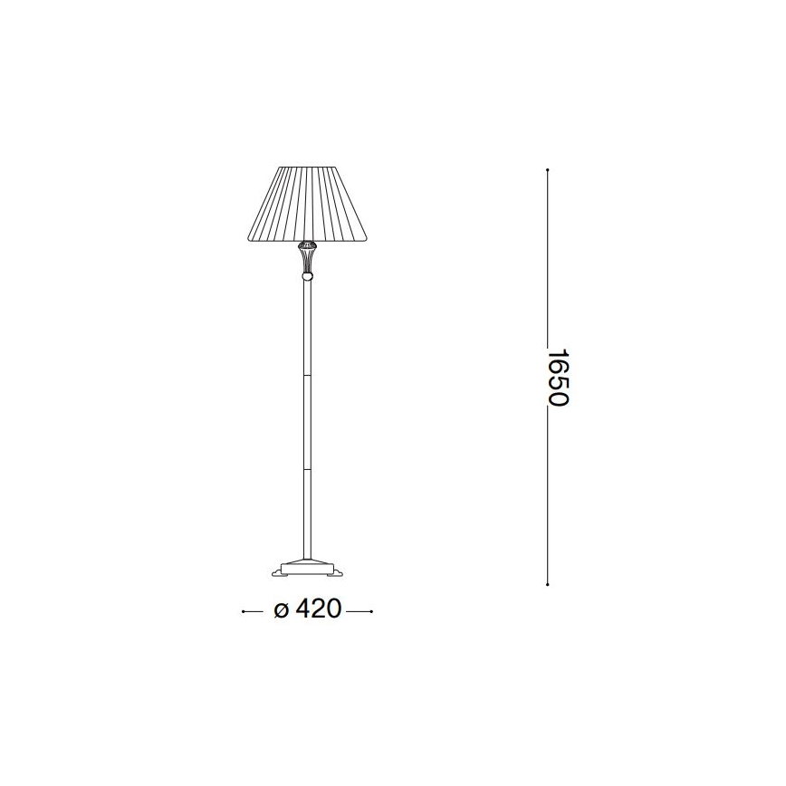 Ideal Lux - Lampadaire FIRENZE 1xE14/40W/230V blanc/doré