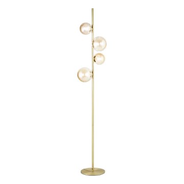 Ideal Lux - Lampadaire LED PERLAGE 4xG9/3W/230V doré/beige fumé